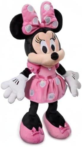 imageDISNEY STORE Official Angel Medium Soft Toy for Kids Cuddly Character with Fuzzy Texture and Embroidered Details Flexible Floppy Ears Disney Plushy Suitable for All AgesMinnie Pink