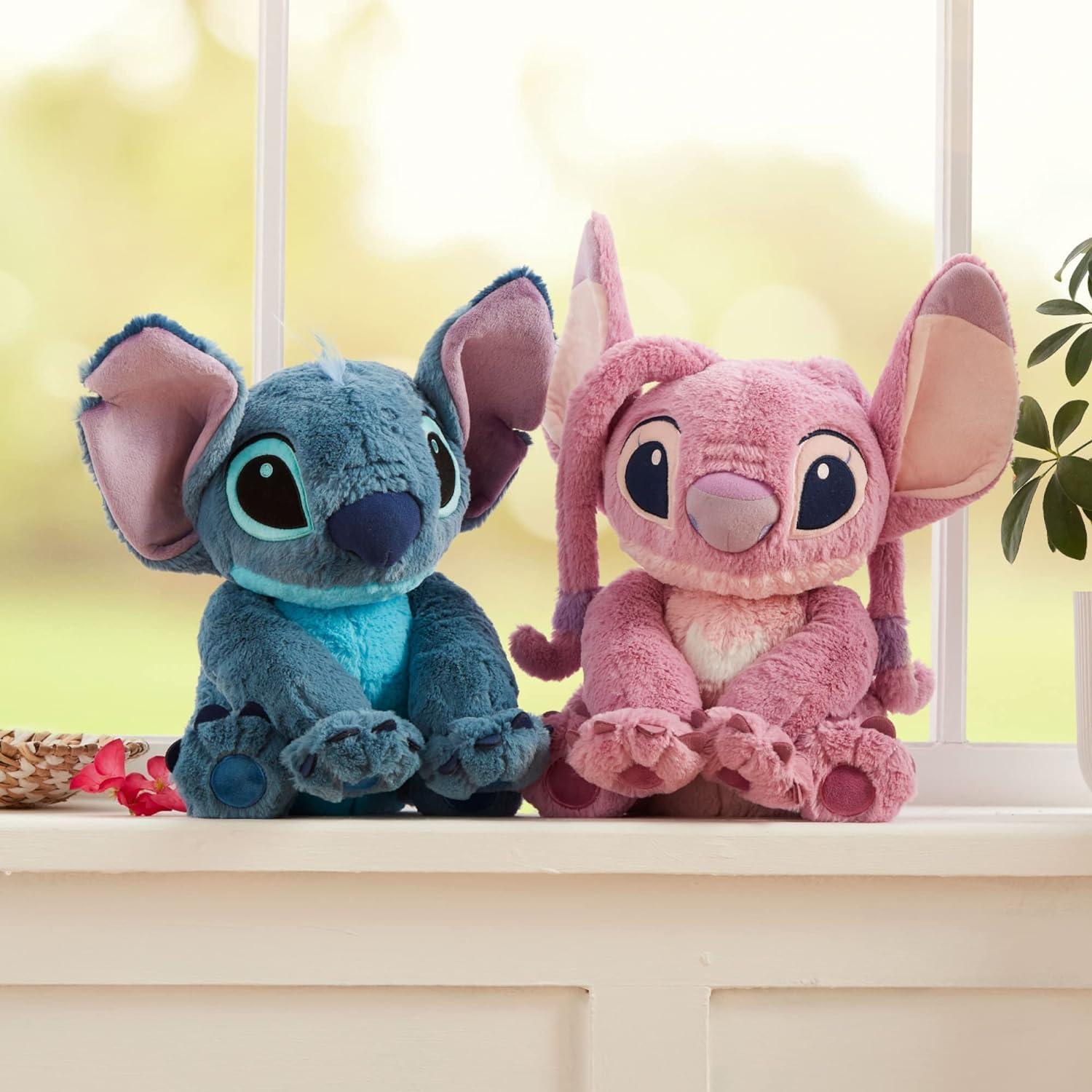 imageDISNEY STORE Official Angel Medium Soft Toy for Kids Cuddly Character with Fuzzy Texture and Embroidered Details Flexible Floppy Ears Disney Plushy Suitable for All AgesAngel