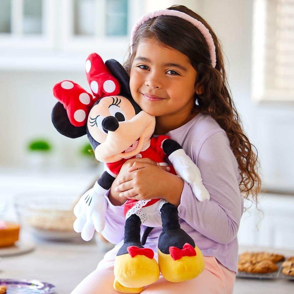 imageDISNEY STORE Official Angel Medium Soft Toy for Kids Cuddly Character with Fuzzy Texture and Embroidered Details Flexible Floppy Ears Disney Plushy Suitable for All AgesMinnie Red