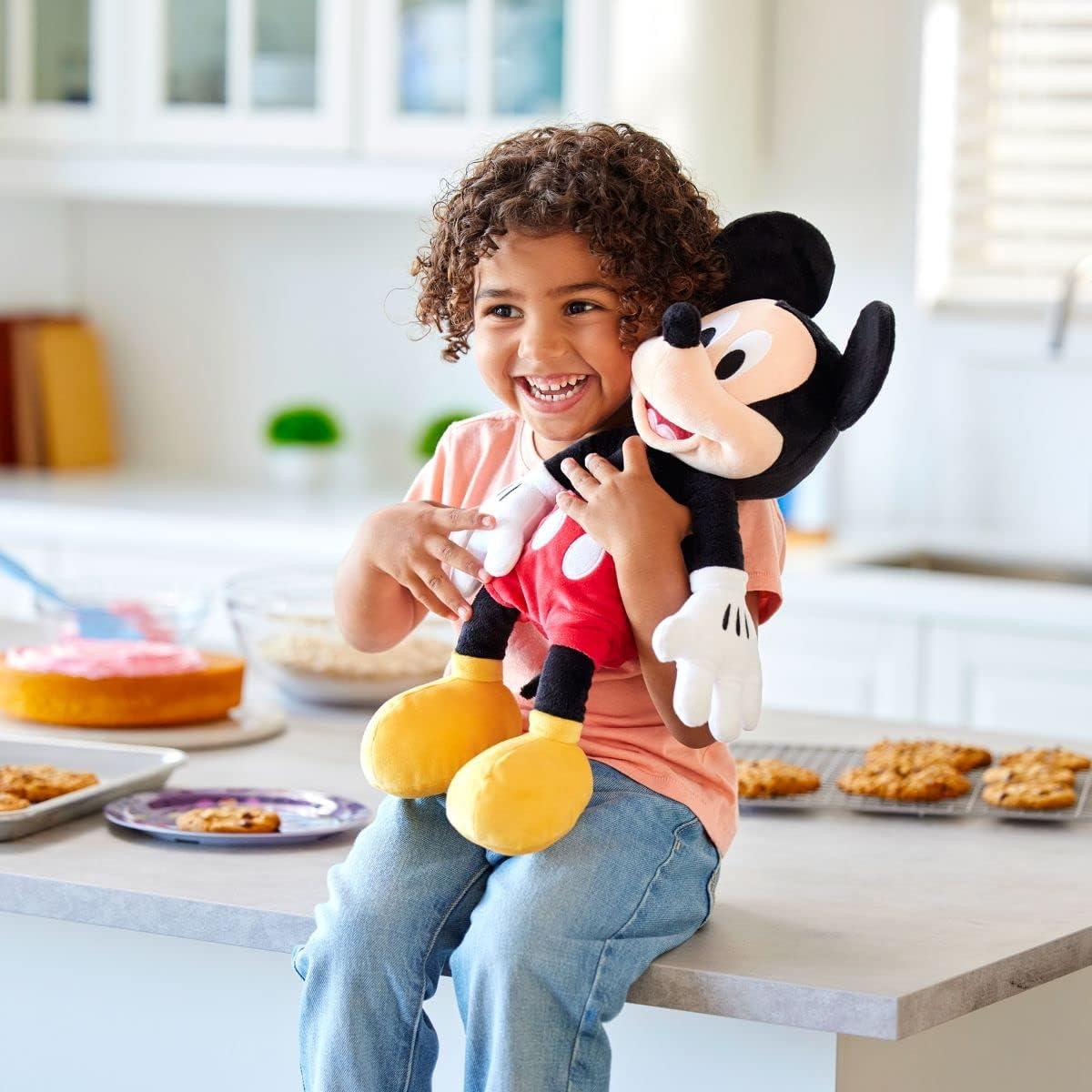 imageDISNEY STORE Official Angel Medium Soft Toy for Kids Cuddly Character with Fuzzy Texture and Embroidered Details Flexible Floppy Ears Disney Plushy Suitable for All AgesMickey