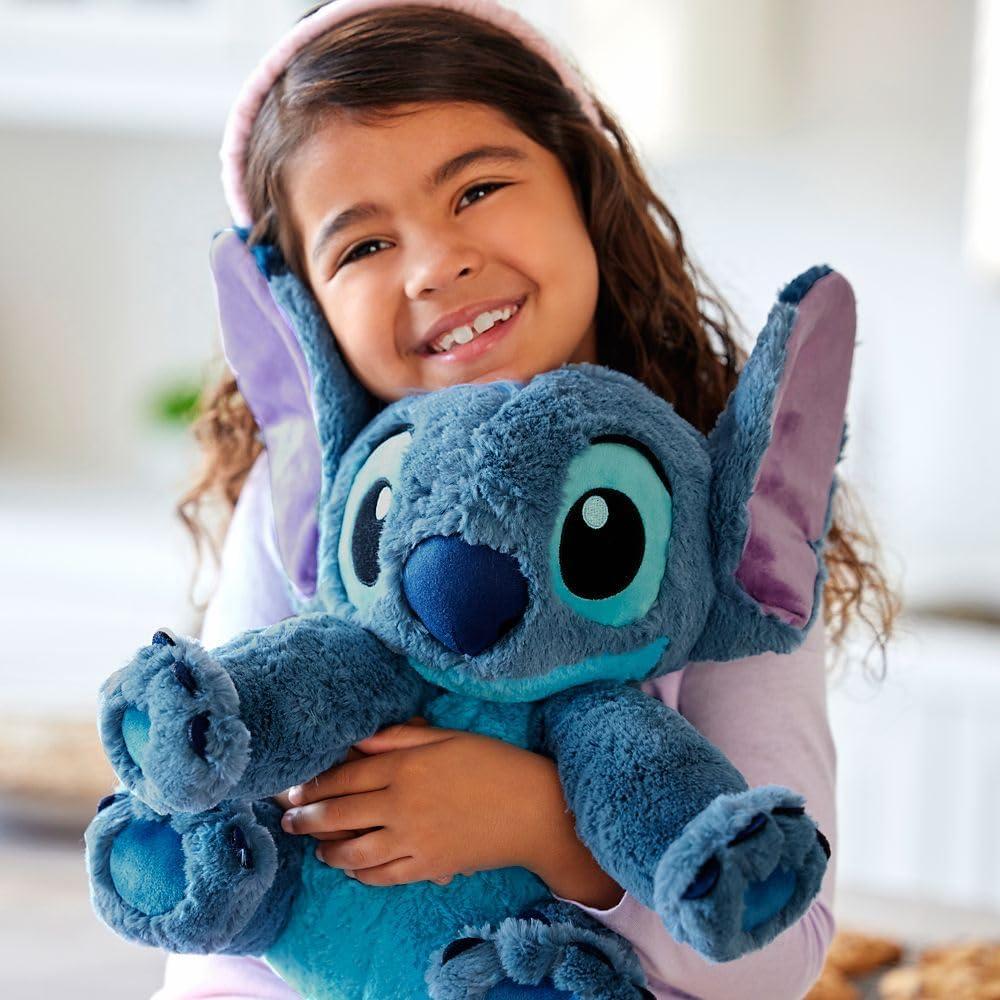 imageDISNEY STORE Official Angel Medium Soft Toy for Kids Cuddly Character with Fuzzy Texture and Embroidered Details Flexible Floppy Ears Disney Plushy Suitable for All AgesStitch