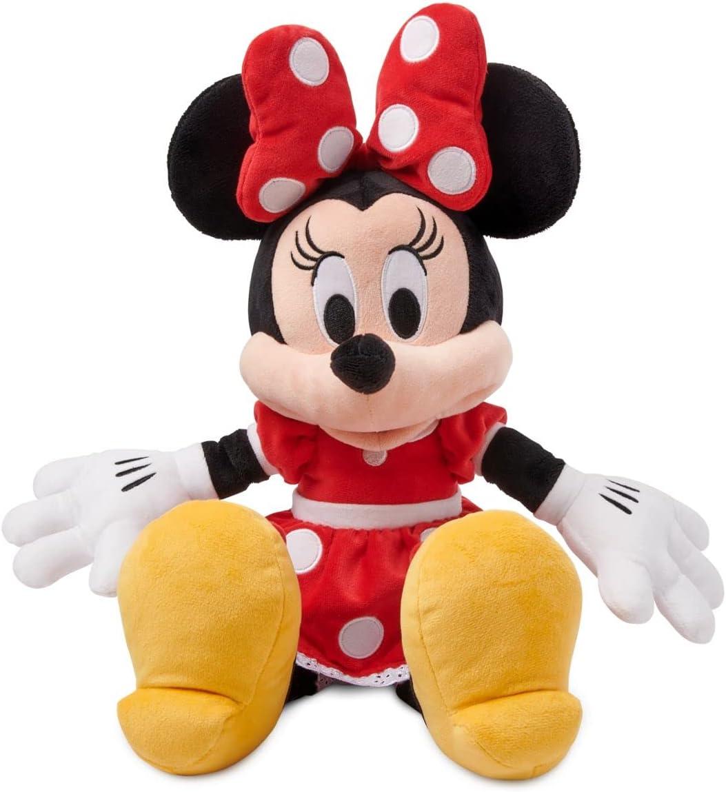 imageDISNEY STORE Official Angel Medium Soft Toy for Kids Cuddly Character with Fuzzy Texture and Embroidered Details Flexible Floppy Ears Disney Plushy Suitable for All AgesMinnie Red