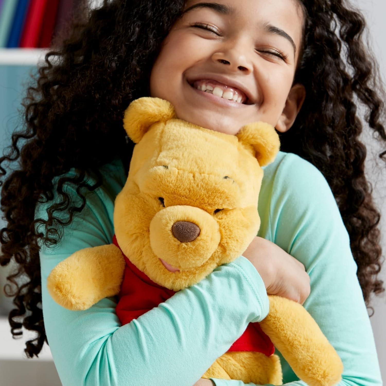 imageDISNEY STORE Official Angel Medium Soft Toy for Kids Cuddly Character with Fuzzy Texture and Embroidered Details Flexible Floppy Ears Disney Plushy Suitable for All AgesPooh