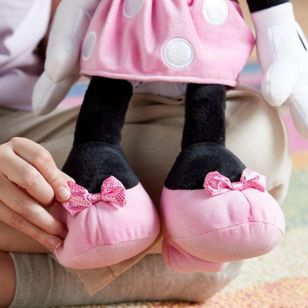 imageDISNEY STORE Official Angel Medium Soft Toy for Kids Cuddly Character with Fuzzy Texture and Embroidered Details Flexible Floppy Ears Disney Plushy Suitable for All AgesMinnie Pink