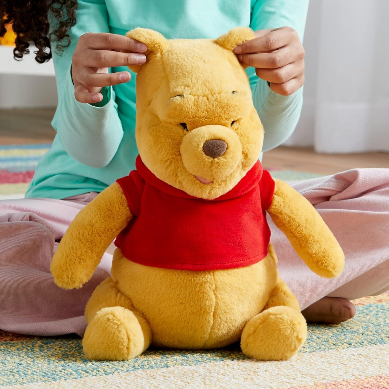 imageDISNEY STORE Official Angel Medium Soft Toy for Kids Cuddly Character with Fuzzy Texture and Embroidered Details Flexible Floppy Ears Disney Plushy Suitable for All AgesPooh