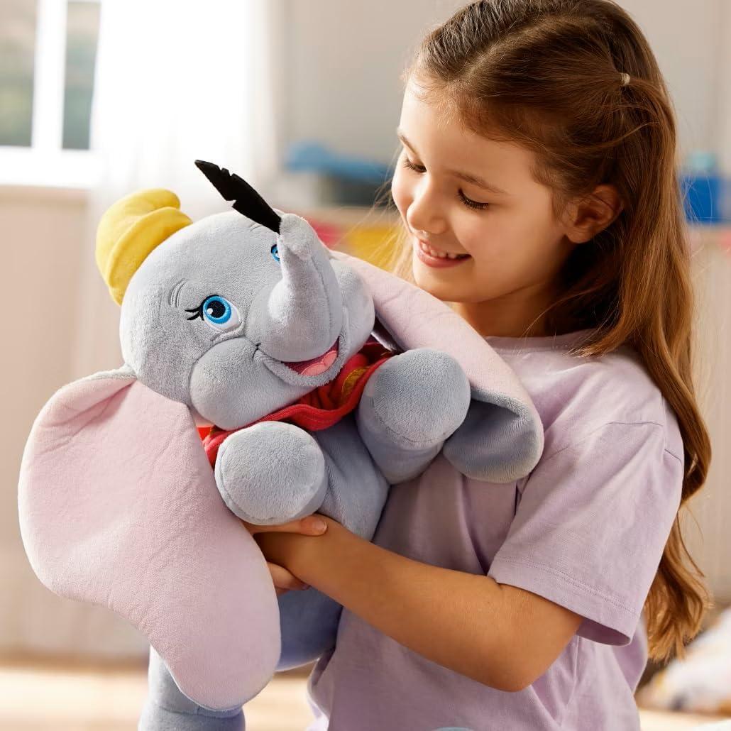 imageDISNEY STORE Official Angel Medium Soft Toy for Kids Cuddly Character with Fuzzy Texture and Embroidered Details Flexible Floppy Ears Disney Plushy Suitable for All AgesDumbo
