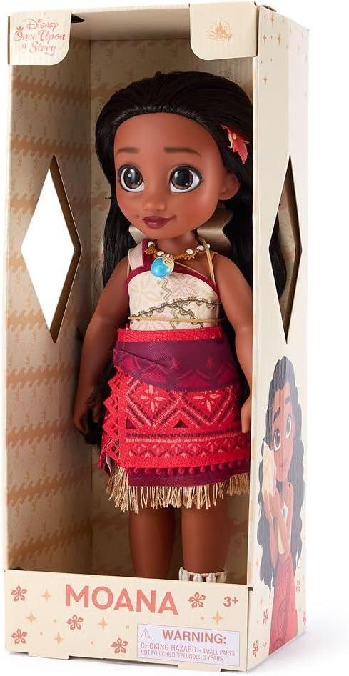 imageDISNEY STORE Official Anna Once Upon a Story Doll  16 Inch Disney Princess Toys Featuring Reflective Eyes with 3D Pupil and Iris Detailed Costume Hair Comb ampamp Shoes  Comes in Display BoxMoana