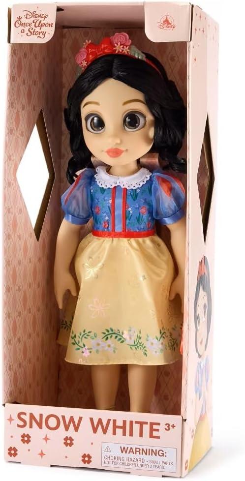 imageDISNEY STORE Official Anna Once Upon a Story Doll  16 Inch Disney Princess Toys Featuring Reflective Eyes with 3D Pupil and Iris Detailed Costume Hair Comb ampamp Shoes  Comes in Display BoxSnow White