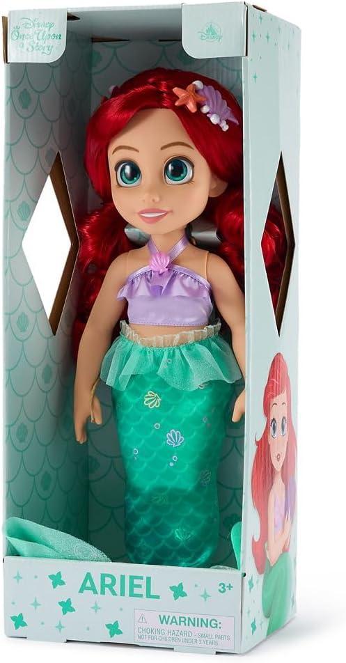 imageDISNEY STORE Official Anna Once Upon a Story Doll  16 Inch Disney Princess Toys Featuring Reflective Eyes with 3D Pupil and Iris Detailed Costume Hair Comb ampamp Shoes  Comes in Display BoxAriel