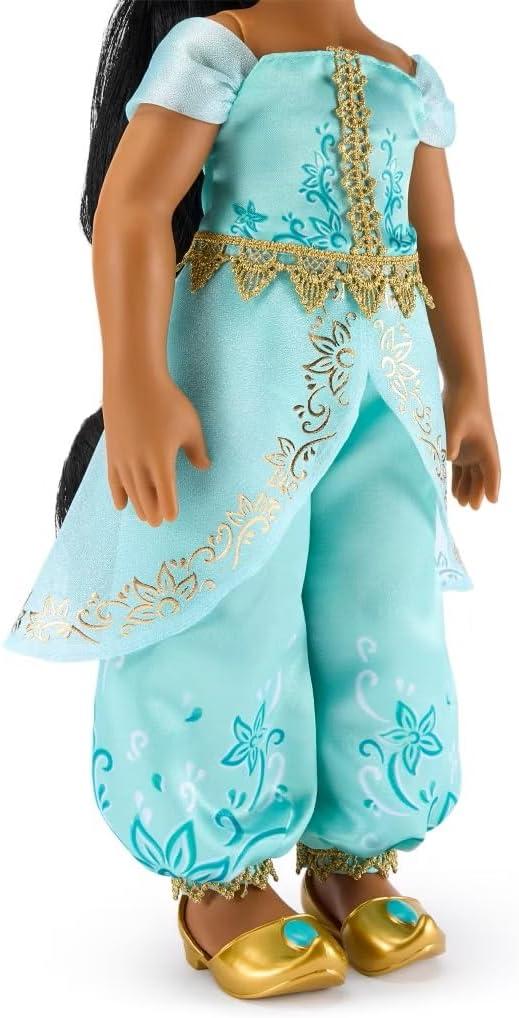 imageDISNEY STORE Official Anna Once Upon a Story Doll  16 Inch Disney Princess Toys Featuring Reflective Eyes with 3D Pupil and Iris Detailed Costume Hair Comb ampamp Shoes  Comes in Display BoxJasmine