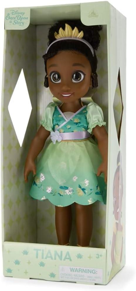 imageDISNEY STORE Official Anna Once Upon a Story Doll  16 Inch Disney Princess Toys Featuring Reflective Eyes with 3D Pupil and Iris Detailed Costume Hair Comb ampamp Shoes  Comes in Display BoxTiana