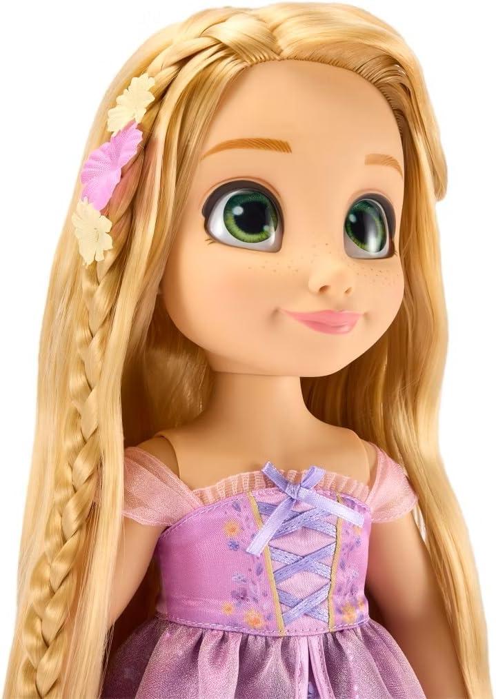 imageDISNEY STORE Official Anna Once Upon a Story Doll  16 Inch Disney Princess Toys Featuring Reflective Eyes with 3D Pupil and Iris Detailed Costume Hair Comb ampamp Shoes  Comes in Display BoxRapunzel