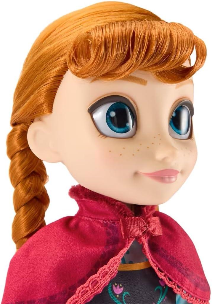 imageDISNEY STORE Official Anna Once Upon a Story Doll  16 Inch Disney Princess Toys Featuring Reflective Eyes with 3D Pupil and Iris Detailed Costume Hair Comb ampamp Shoes  Comes in Display BoxAnna