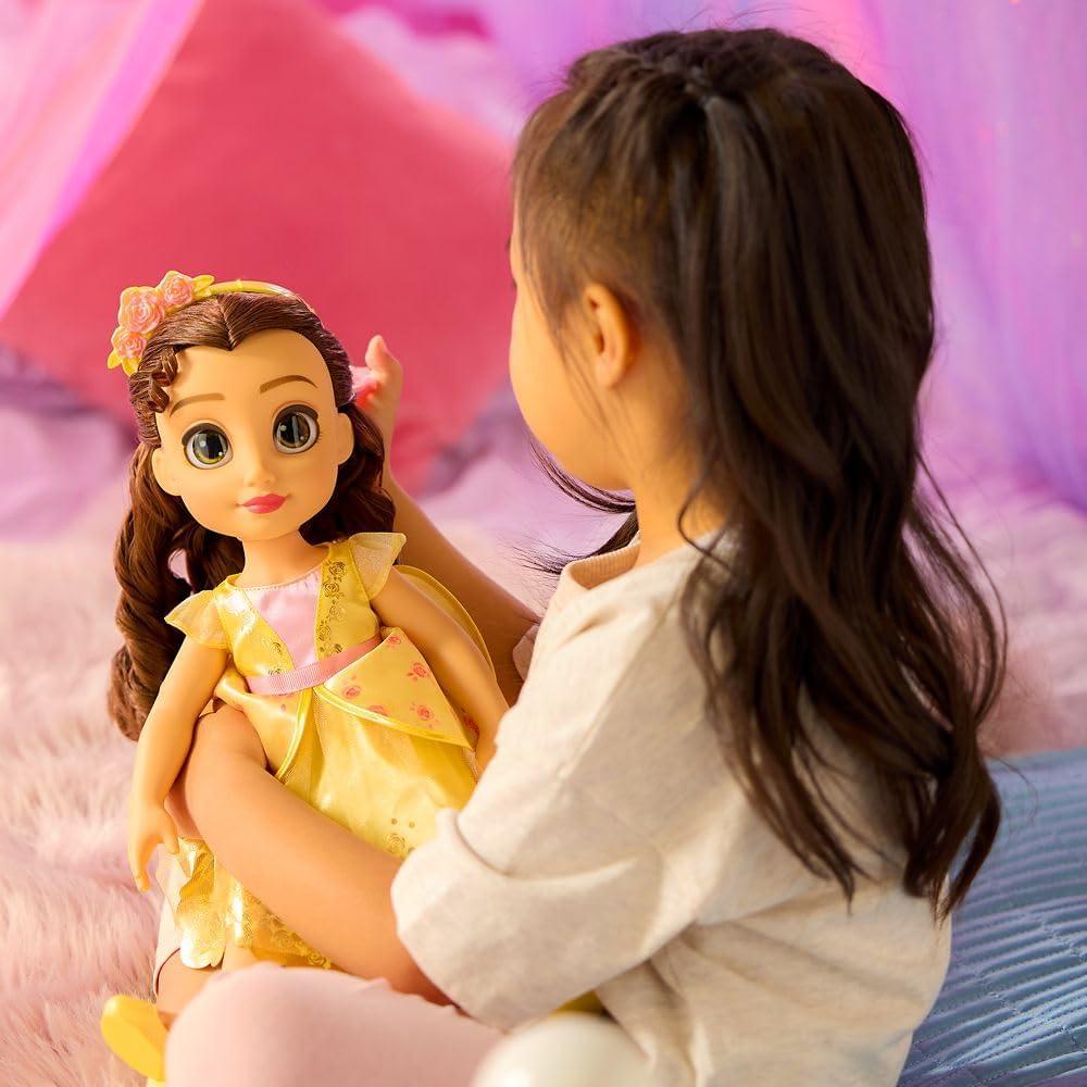 imageDISNEY STORE Official Anna Once Upon a Story Doll  16 Inch Disney Princess Toys Featuring Reflective Eyes with 3D Pupil and Iris Detailed Costume Hair Comb ampamp Shoes  Comes in Display BoxBelle