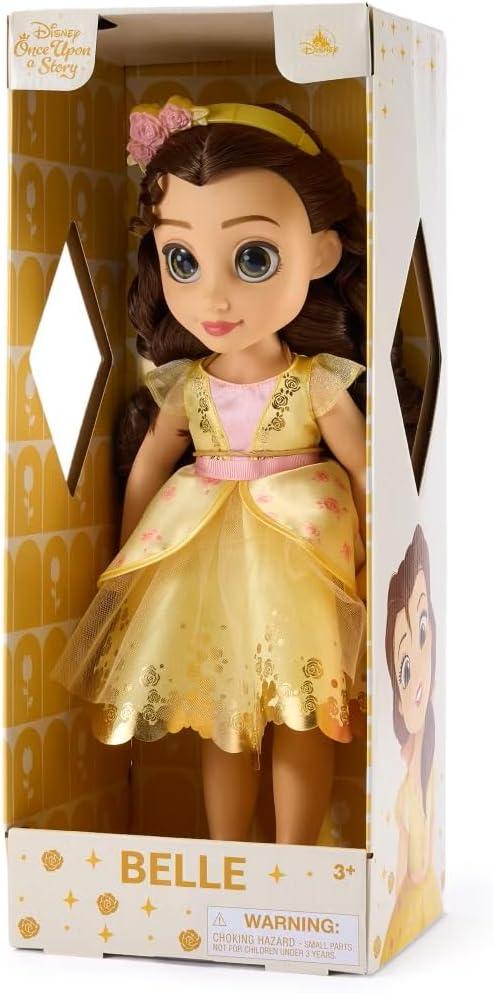 imageDISNEY STORE Official Anna Once Upon a Story Doll  16 Inch Disney Princess Toys Featuring Reflective Eyes with 3D Pupil and Iris Detailed Costume Hair Comb ampamp Shoes  Comes in Display BoxBelle