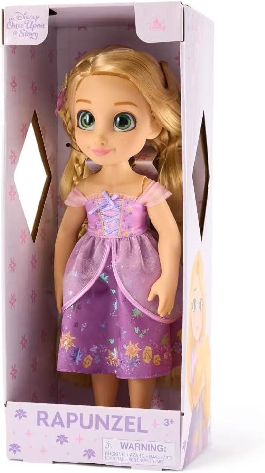 imageDISNEY STORE Official Anna Once Upon a Story Doll  16 Inch Disney Princess Toys Featuring Reflective Eyes with 3D Pupil and Iris Detailed Costume Hair Comb ampamp Shoes  Comes in Display BoxRapunzel