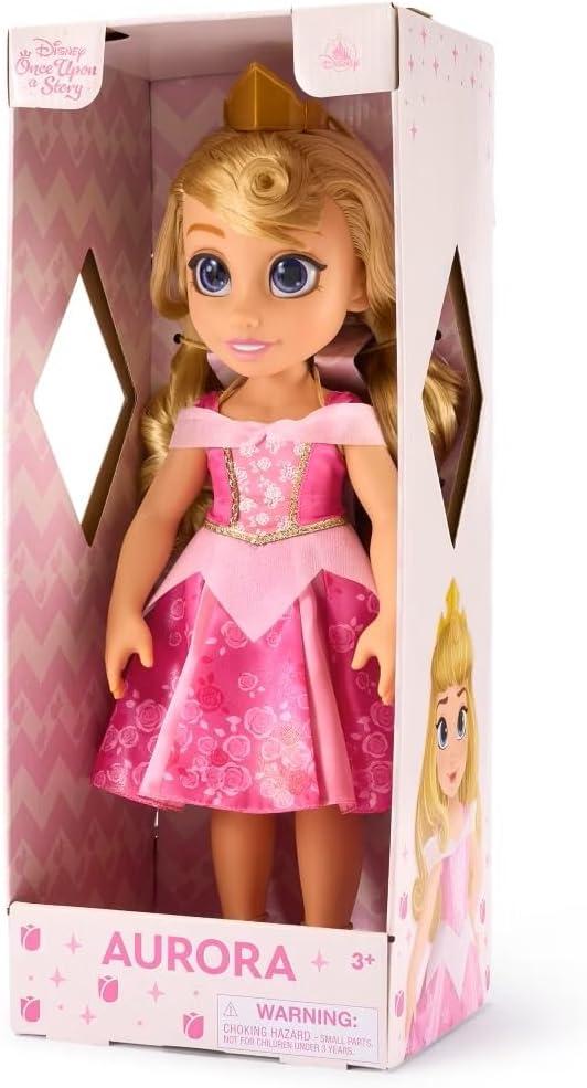 imageDISNEY STORE Official Anna Once Upon a Story Doll  16 Inch Disney Princess Toys Featuring Reflective Eyes with 3D Pupil and Iris Detailed Costume Hair Comb ampamp Shoes  Comes in Display BoxAurora