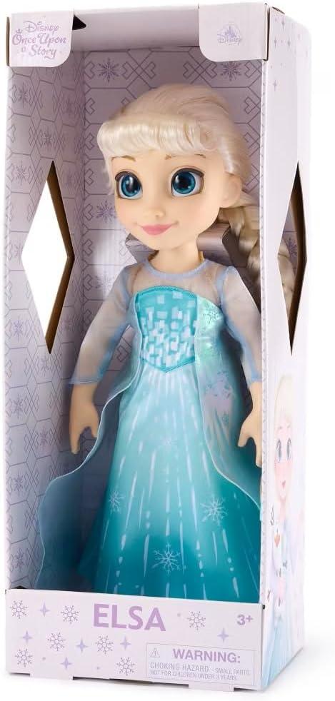 imageDISNEY STORE Official Anna Once Upon a Story Doll  16 Inch Disney Princess Toys Featuring Reflective Eyes with 3D Pupil and Iris Detailed Costume Hair Comb ampamp Shoes  Comes in Display BoxElsa
