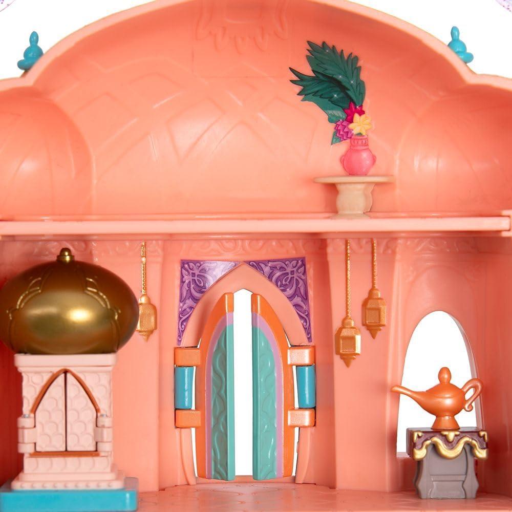 imageDISNEY STORE Official Jasmine Palace Micro Play Set Micro Toy Set Includes Jasmine Aladdin Genie and Abu Micro Figures Travel Toy Portable Playset with Handle Travel Toys with Surprise RevealsJasmine