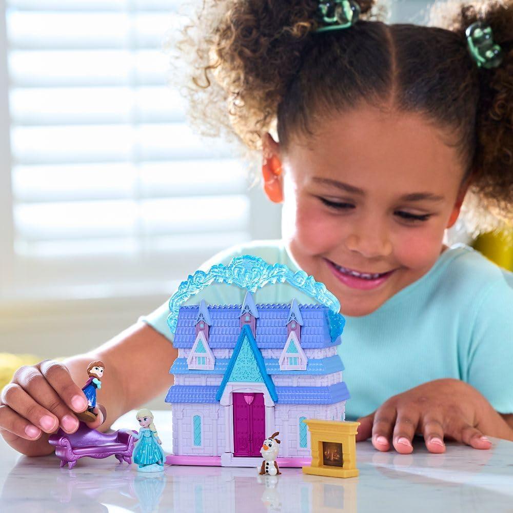 imageDISNEY STORE Official Jasmine Palace Micro Play Set Micro Toy Set Includes Jasmine Aladdin Genie and Abu Micro Figures Travel Toy Portable Playset with Handle Travel Toys with Surprise RevealsFrozen
