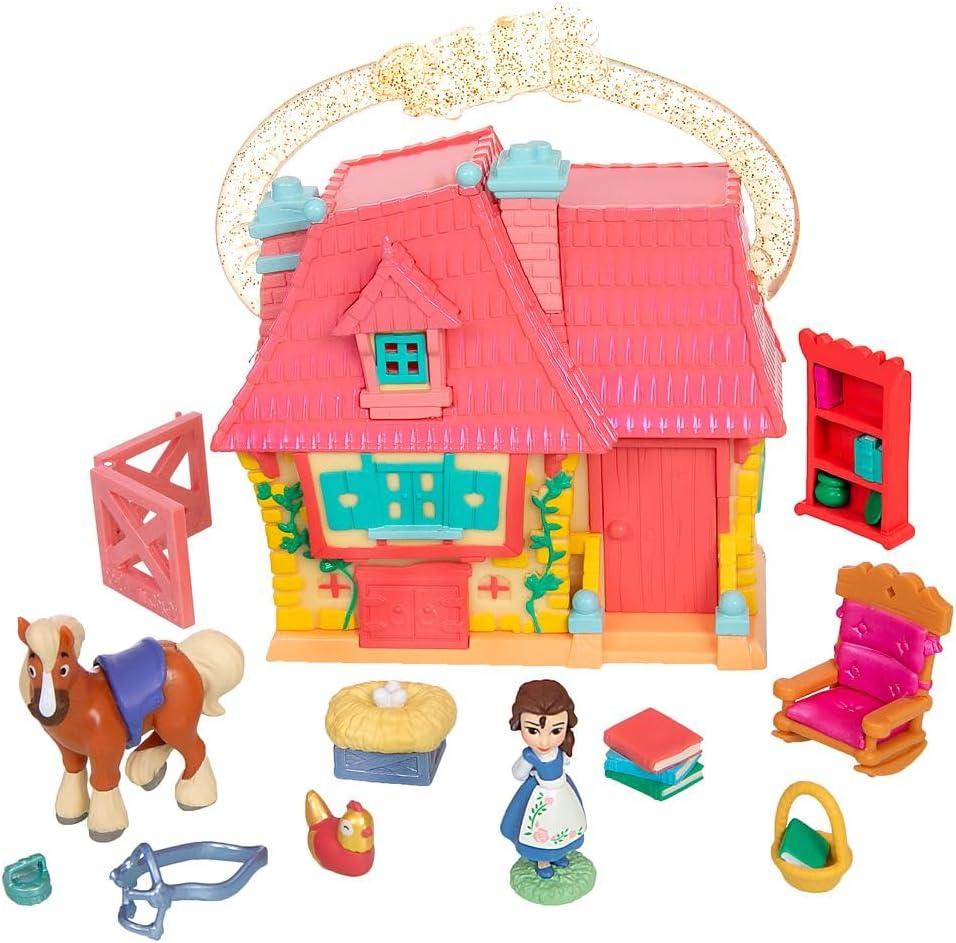 imageDISNEY STORE Official Jasmine Palace Micro Play Set Micro Toy Set Includes Jasmine Aladdin Genie and Abu Micro Figures Travel Toy Portable Playset with Handle Travel Toys with Surprise RevealsBelle