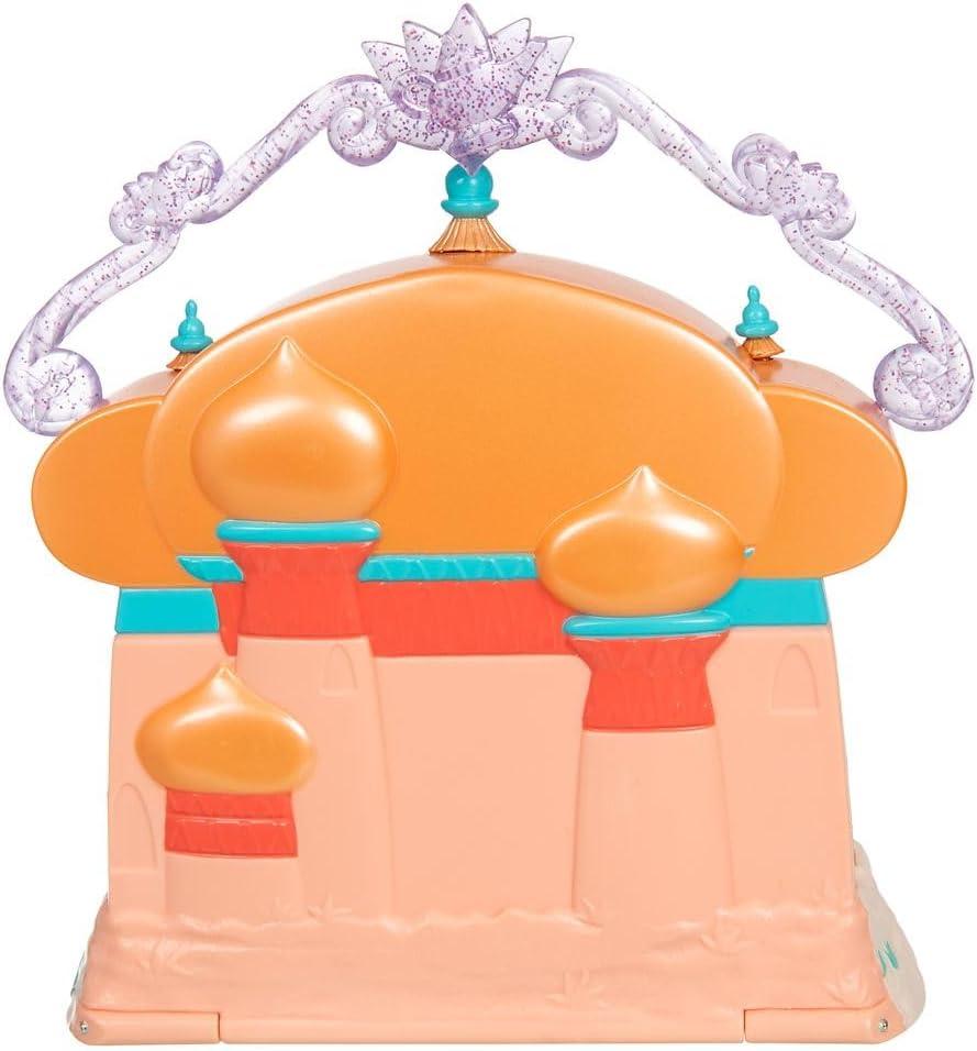 imageDISNEY STORE Official Jasmine Palace Micro Play Set Micro Toy Set Includes Jasmine Aladdin Genie and Abu Micro Figures Travel Toy Portable Playset with Handle Travel Toys with Surprise RevealsJasmine