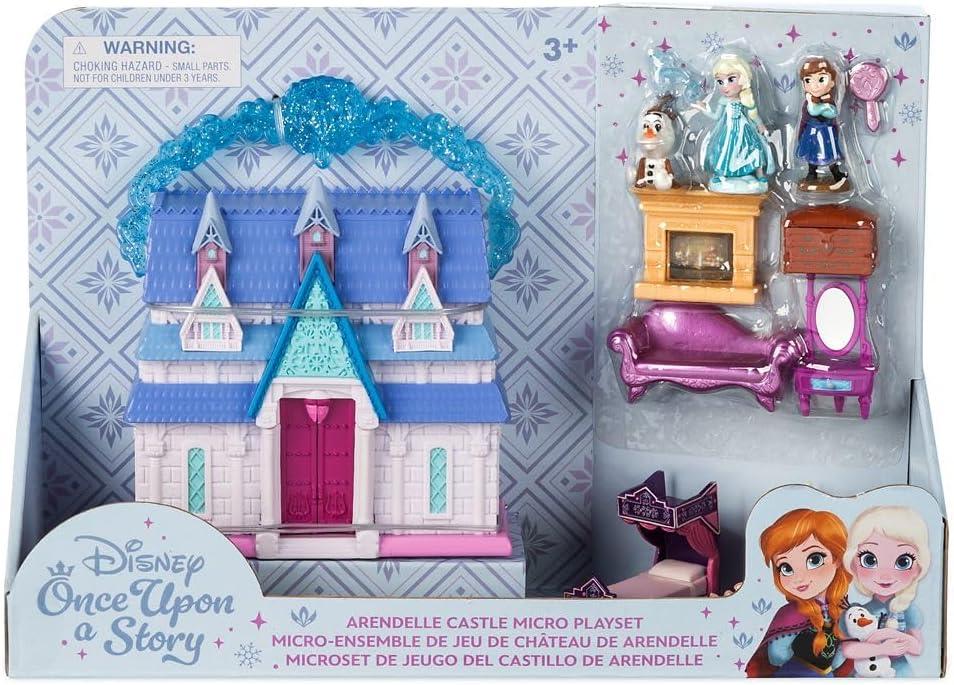 imageDISNEY STORE Official Jasmine Palace Micro Play Set Micro Toy Set Includes Jasmine Aladdin Genie and Abu Micro Figures Travel Toy Portable Playset with Handle Travel Toys with Surprise RevealsFrozen