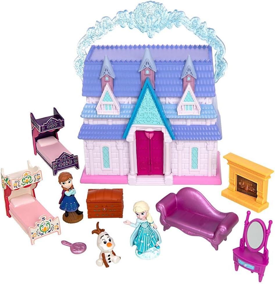 imageDISNEY STORE Official Jasmine Palace Micro Play Set Micro Toy Set Includes Jasmine Aladdin Genie and Abu Micro Figures Travel Toy Portable Playset with Handle Travel Toys with Surprise RevealsFrozen
