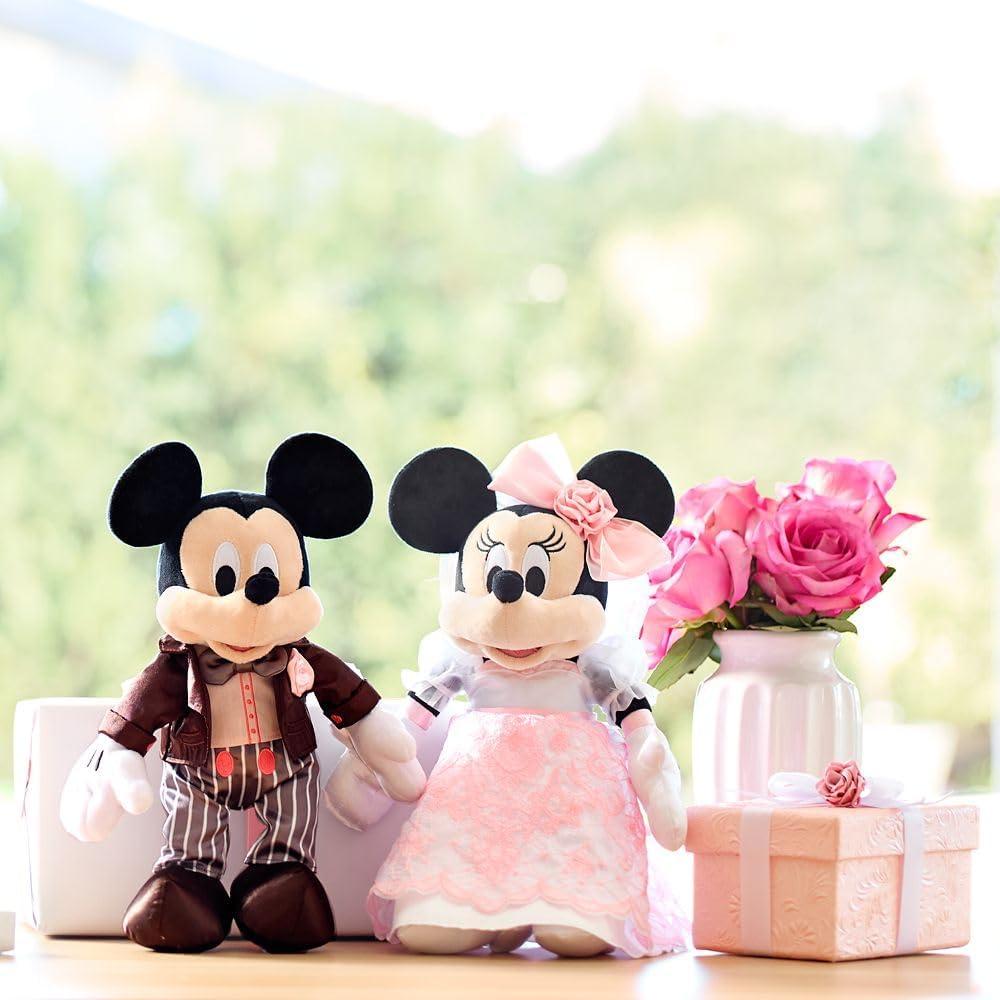 imageDISNEY STORE Official Mickey Mouse Wedding Plush  Groom Stuffed Animal Chocolate Tuxedo Jacket Embroidered Features Soft Foam Ears Romantic Gift for Weddings Includes tofrom Gift TagMickey