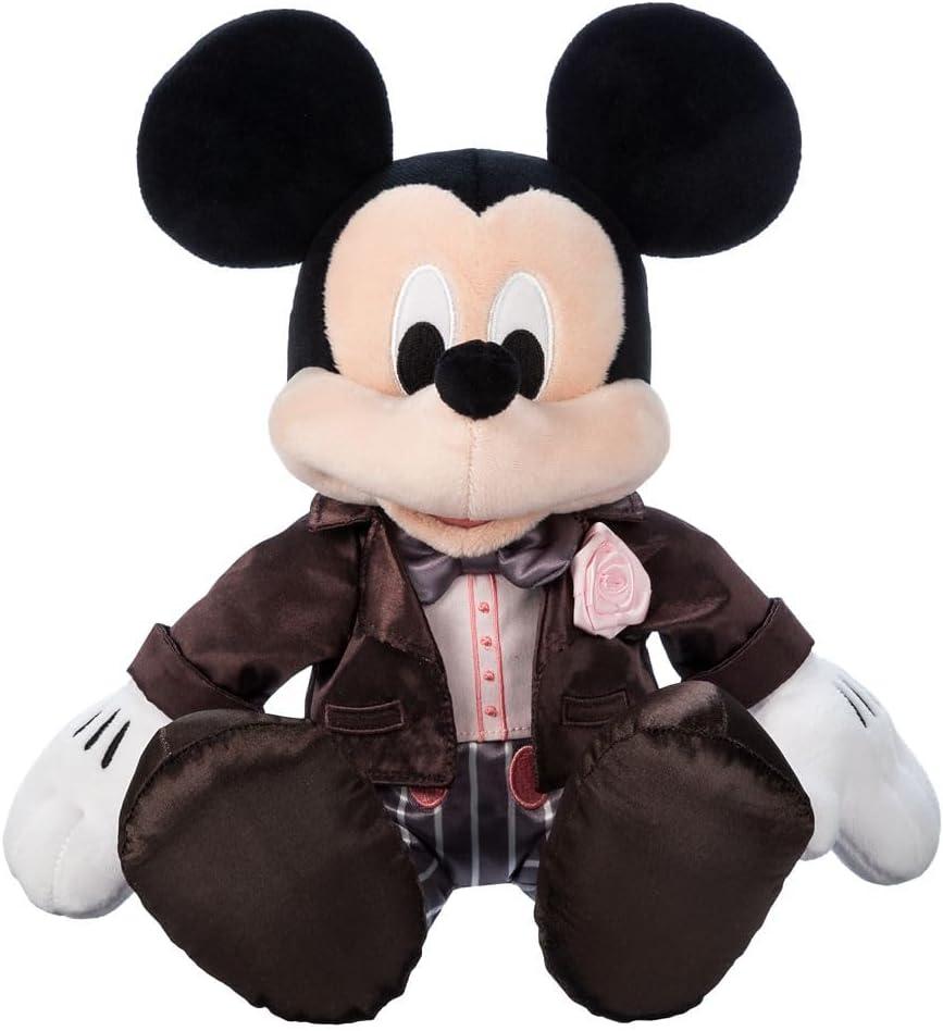 imageDISNEY STORE Official Mickey Mouse Wedding Plush  Groom Stuffed Animal Chocolate Tuxedo Jacket Embroidered Features Soft Foam Ears Romantic Gift for Weddings Includes tofrom Gift TagMickey