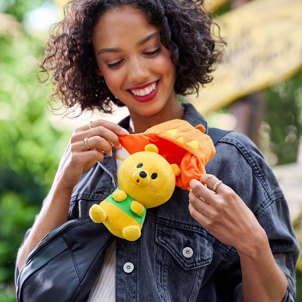 imageDISNEY STORE Official Mini MixIts Plushies  Alice  Cute Stuffed Animals  Mix ampamp Match Detachable Hats  Hook and Loop Strap  Plush Toys for Kids and Collectors 7 InchHalloween Pooh