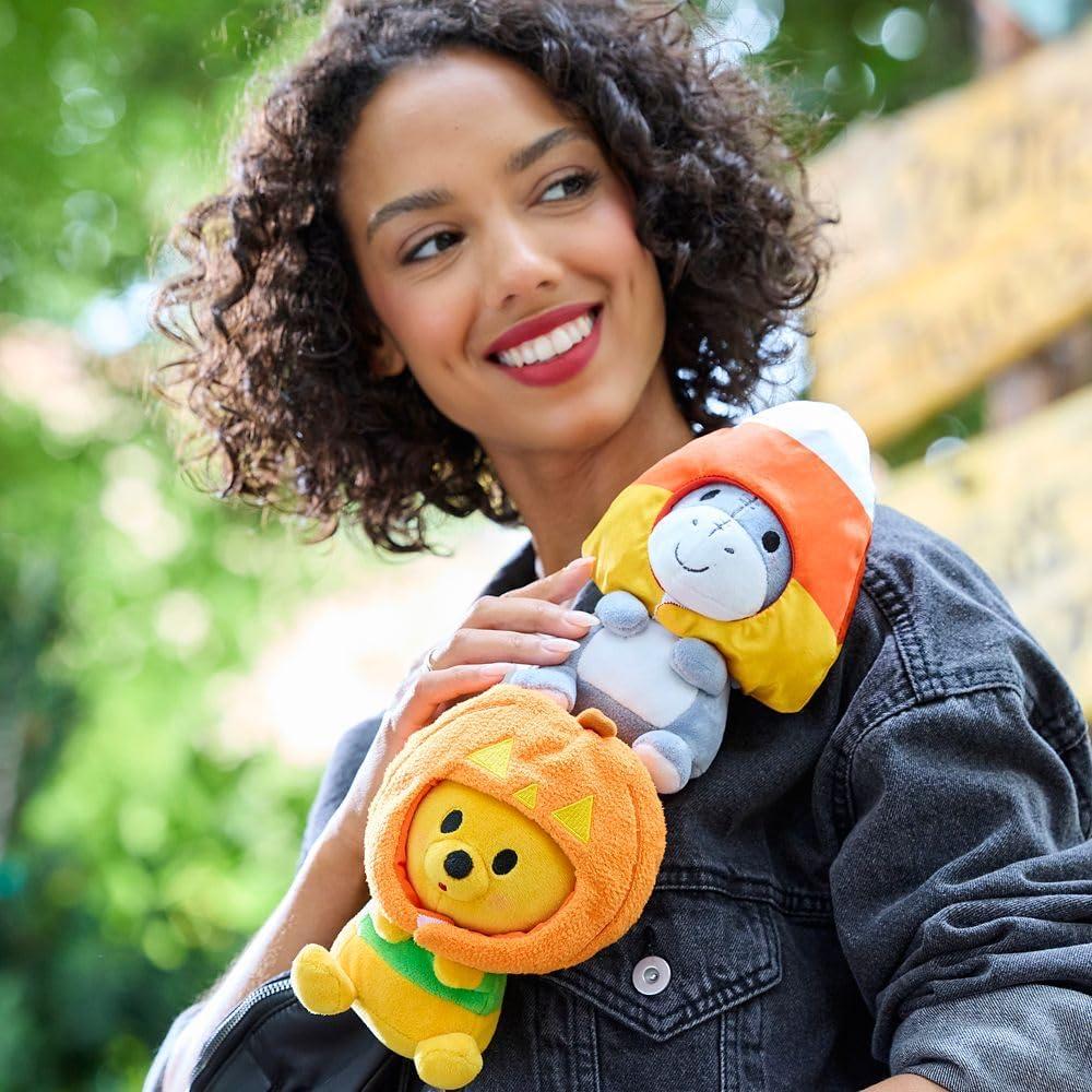 imageDISNEY STORE Official Mini MixIts Plushies  Alice  Cute Stuffed Animals  Mix ampamp Match Detachable Hats  Hook and Loop Strap  Plush Toys for Kids and Collectors 7 InchHalloween Pooh