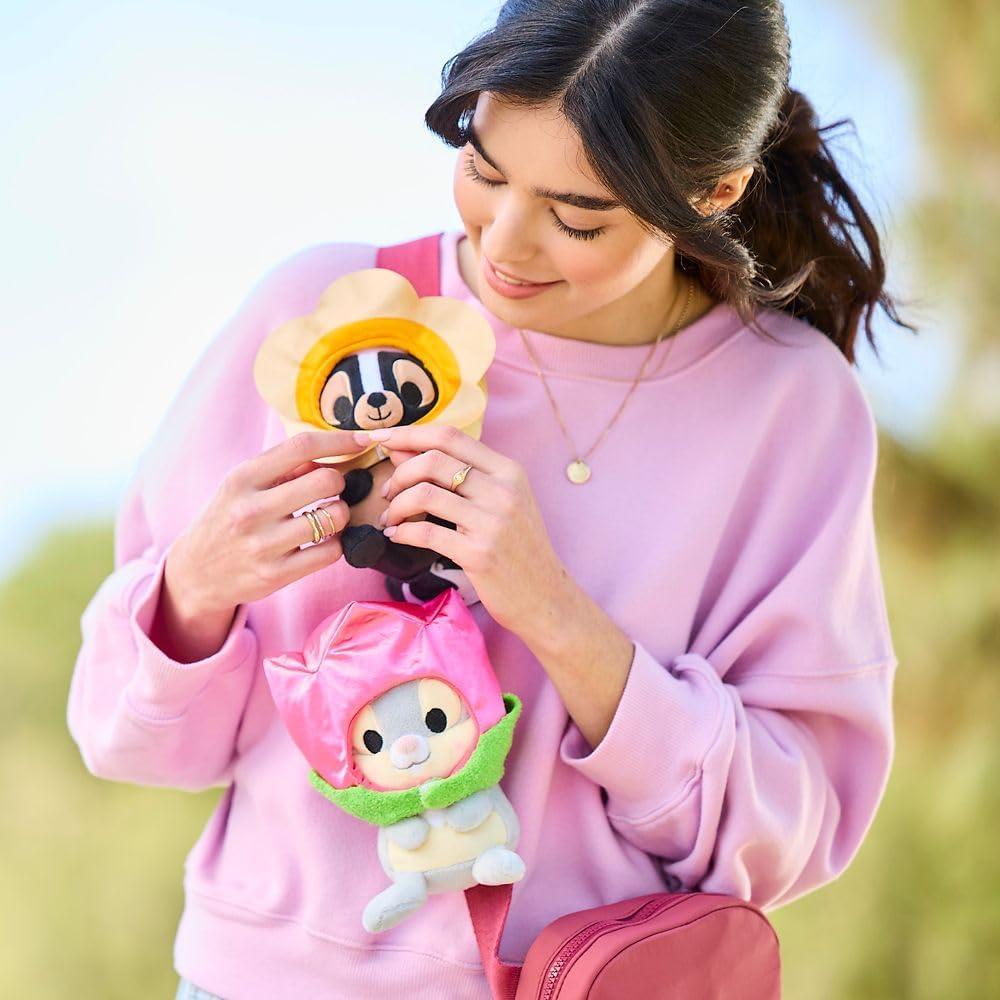 imageDISNEY STORE Official Mini MixIts Plushies  Alice  Cute Stuffed Animals  Mix ampamp Match Detachable Hats  Hook and Loop Strap  Plush Toys for Kids and Collectors 7 InchThumper