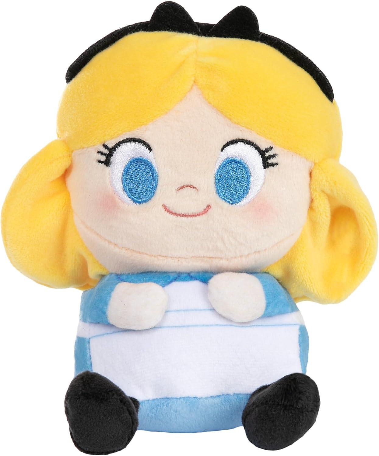 imageDISNEY STORE Official Mini MixIts Plushies  Alice  Cute Stuffed Animals  Mix ampamp Match Detachable Hats  Hook and Loop Strap  Plush Toys for Kids and Collectors 7 InchAlice