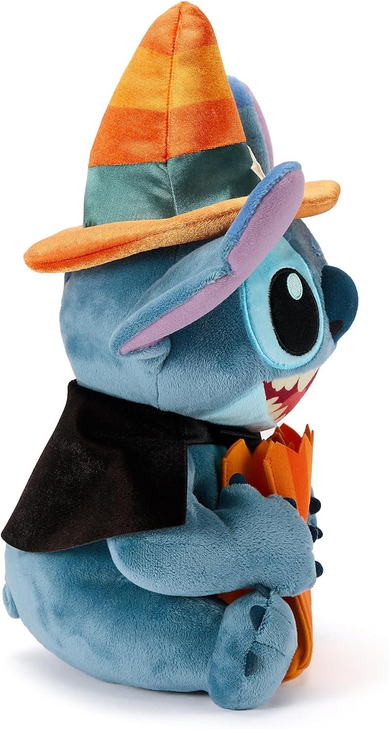 imageDISNEY STORE Official Minnie Mouse Halloween Plush  Disney Halloween Stuffed Animal with Embroidered Features Detailed Plush Sculpting Satin Print Dress Bow Felt Teeth and Cyclops EyeStitch