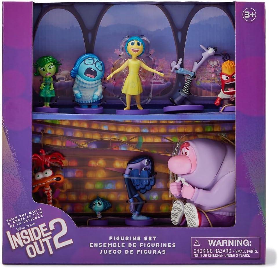 imageDISNEY STORE Official Once Upon a Story Figure Set  8 Fully Sculpted Disney Figures Including Cinderella Ariel Belle Jasmine Tiana ampamp More in DoubleTiered Box with Scenic BackgroundsInside Out 2