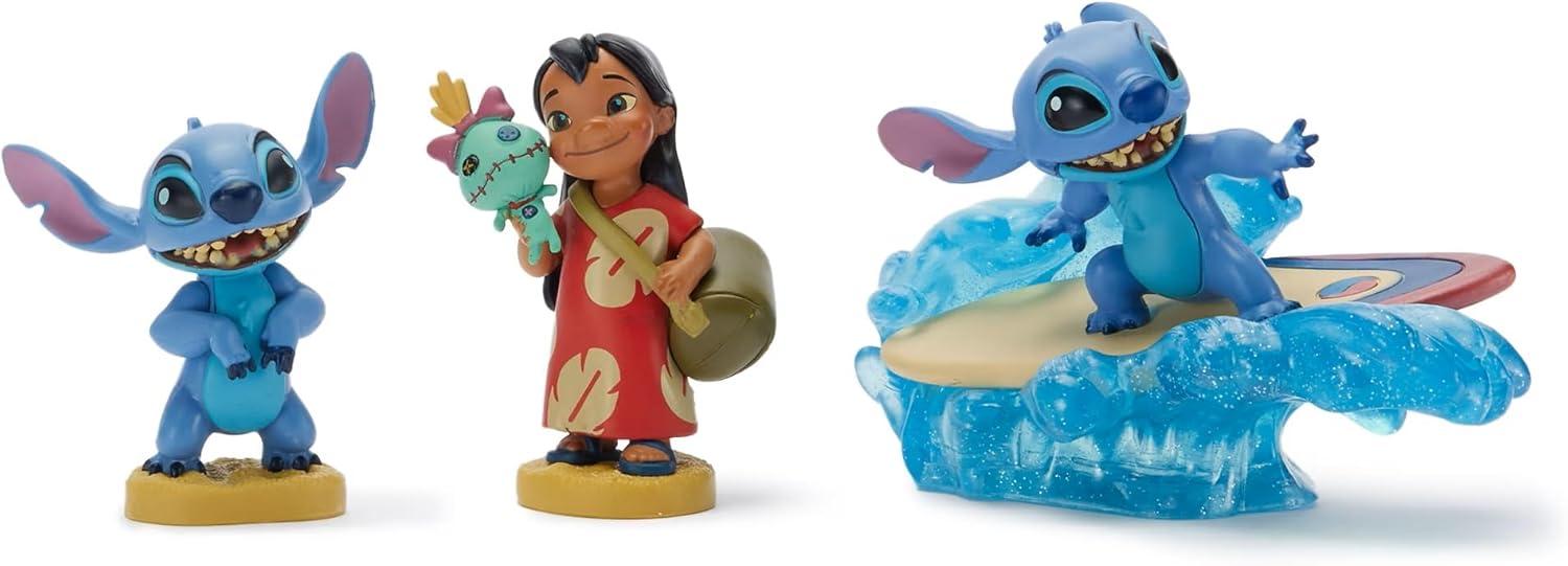 imageDISNEY STORE Official Once Upon a Story Figure Set  8 Fully Sculpted Disney Figures Including Cinderella Ariel Belle Jasmine Tiana ampamp More in DoubleTiered Box with Scenic BackgroundsLilo  Stitch