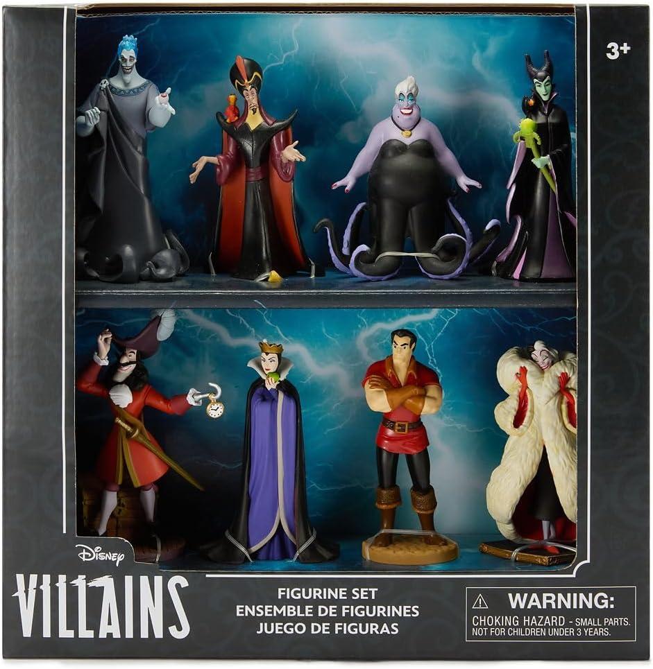imageDISNEY STORE Official Once Upon a Story Figure Set  8 Fully Sculpted Disney Figures Including Cinderella Ariel Belle Jasmine Tiana ampamp More in DoubleTiered Box with Scenic BackgroundsVillains