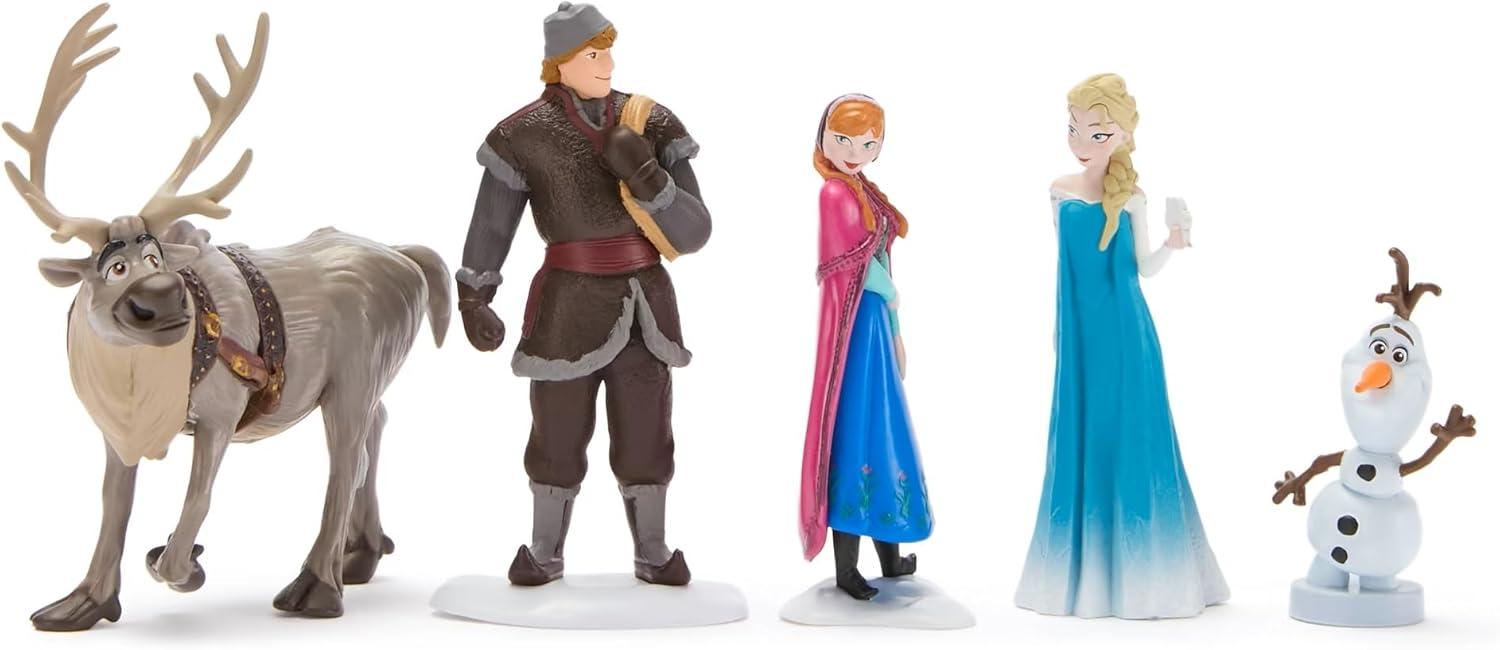 imageDISNEY STORE Official Once Upon a Story Figure Set  8 Fully Sculpted Disney Figures Including Cinderella Ariel Belle Jasmine Tiana ampamp More in DoubleTiered Box with Scenic BackgroundsFrozen
