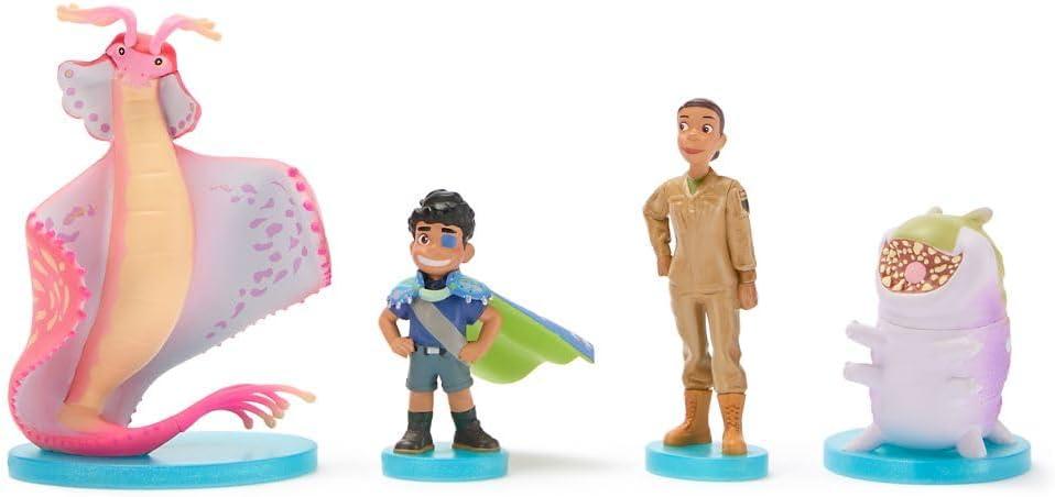 imageDISNEY STORE Official Once Upon a Story Figure Set  8 Fully Sculpted Disney Figures Including Cinderella Ariel Belle Jasmine Tiana ampamp More in DoubleTiered Box with Scenic BackgroundsElio