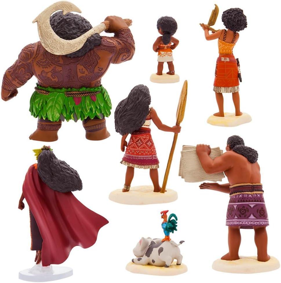 imageDISNEY STORE Official Once Upon a Story Figure Set  8 Fully Sculpted Disney Figures Including Cinderella Ariel Belle Jasmine Tiana ampamp More in DoubleTiered Box with Scenic BackgroundsMoana 2