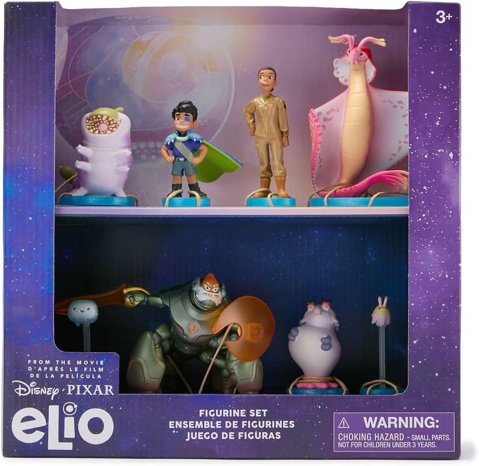 imageDISNEY STORE Official Once Upon a Story Figure Set  8 Fully Sculpted Disney Figures Including Cinderella Ariel Belle Jasmine Tiana ampamp More in DoubleTiered Box with Scenic BackgroundsElio