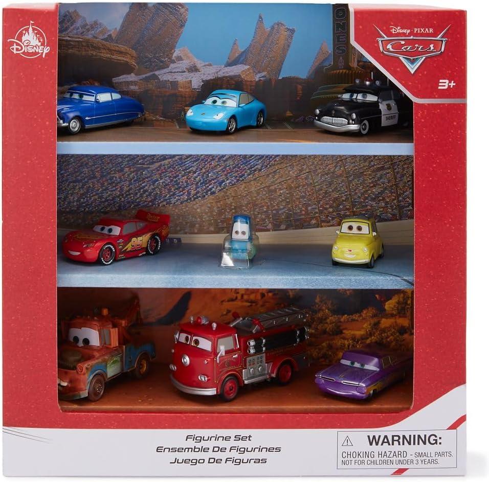 imageDISNEY STORE Official Once Upon a Story Figure Set  8 Fully Sculpted Disney Figures Including Cinderella Ariel Belle Jasmine Tiana ampamp More in DoubleTiered Box with Scenic BackgroundsCars