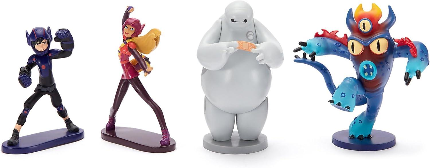 imageDISNEY STORE Official Once Upon a Story Figure Set  8 Fully Sculpted Disney Figures Including Cinderella Ariel Belle Jasmine Tiana ampamp More in DoubleTiered Box with Scenic BackgroundsBig Hero 6