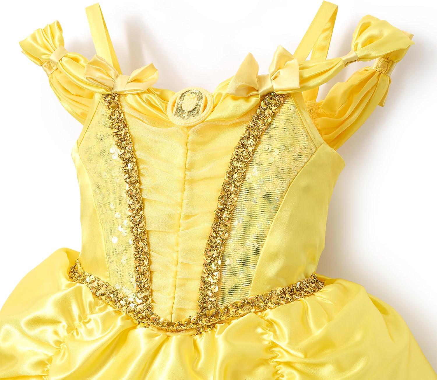 imageDISNEY STORE Official Princess Halloween Costume for Kids  Disney Princess Dresses  Dress up Clothes for Pretend PlayBelle