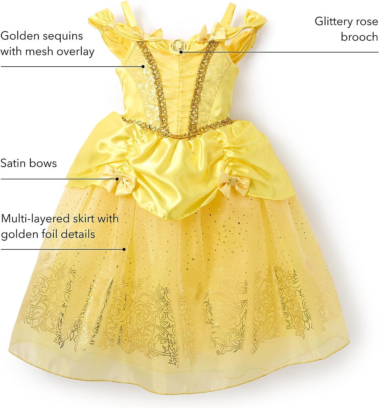 imageDISNEY STORE Official Princess Halloween Costume for Kids  Disney Princess Dresses  Dress up Clothes for Pretend PlayBelle