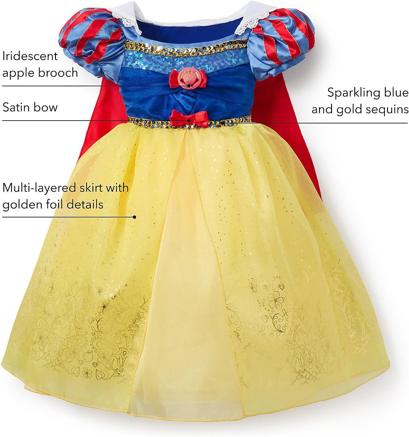 imageDISNEY STORE Official Princess Halloween Costume for Kids  Disney Princess Dresses  Dress up Clothes for Pretend PlaySnow White