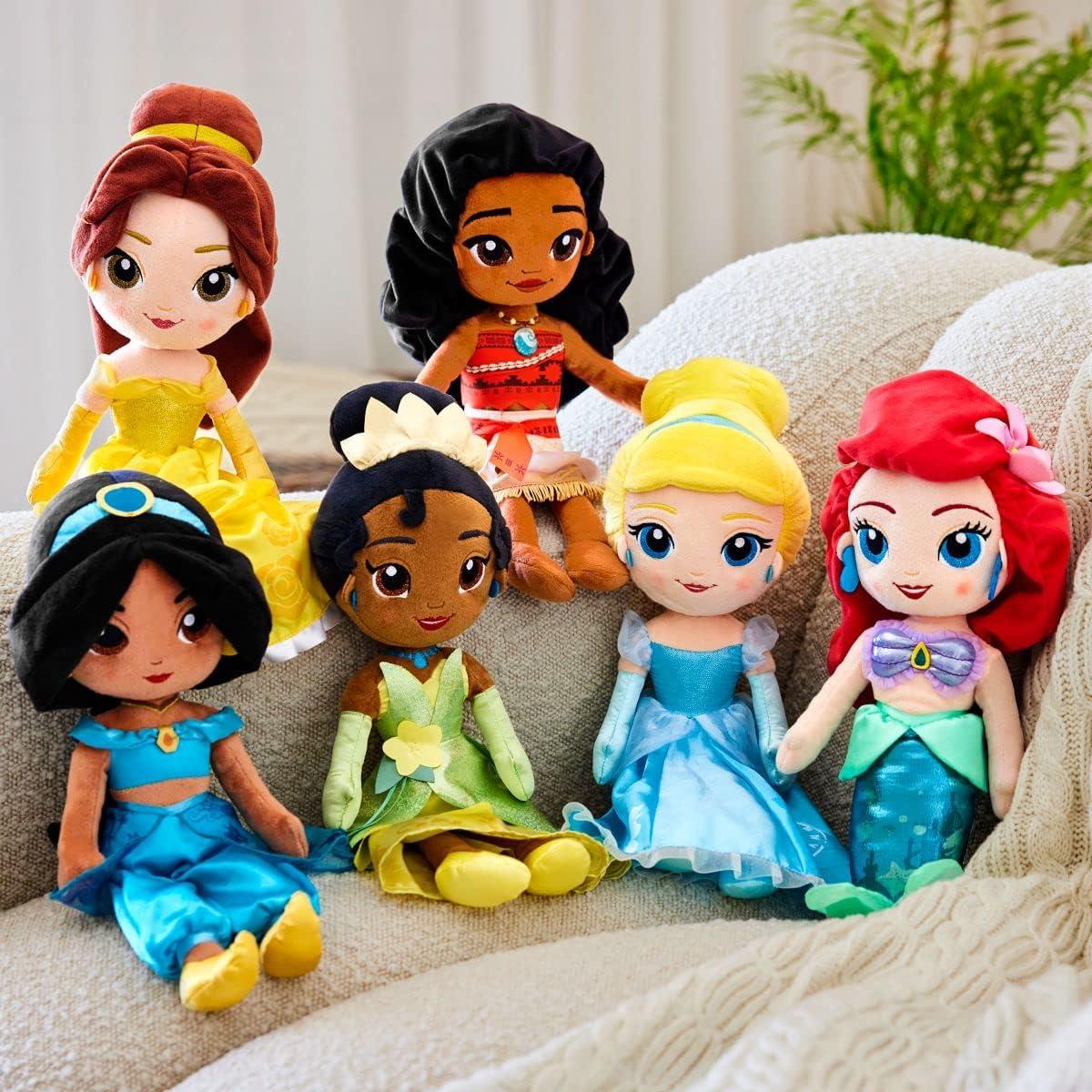 imageDISNEY STORE Official Princess Plush Doll Mulan Medium 14 Inches Soft Plushy with Embroidered Features Princess Toys for Girls Disney Dolls Stuffed Animals for GirlsBelle