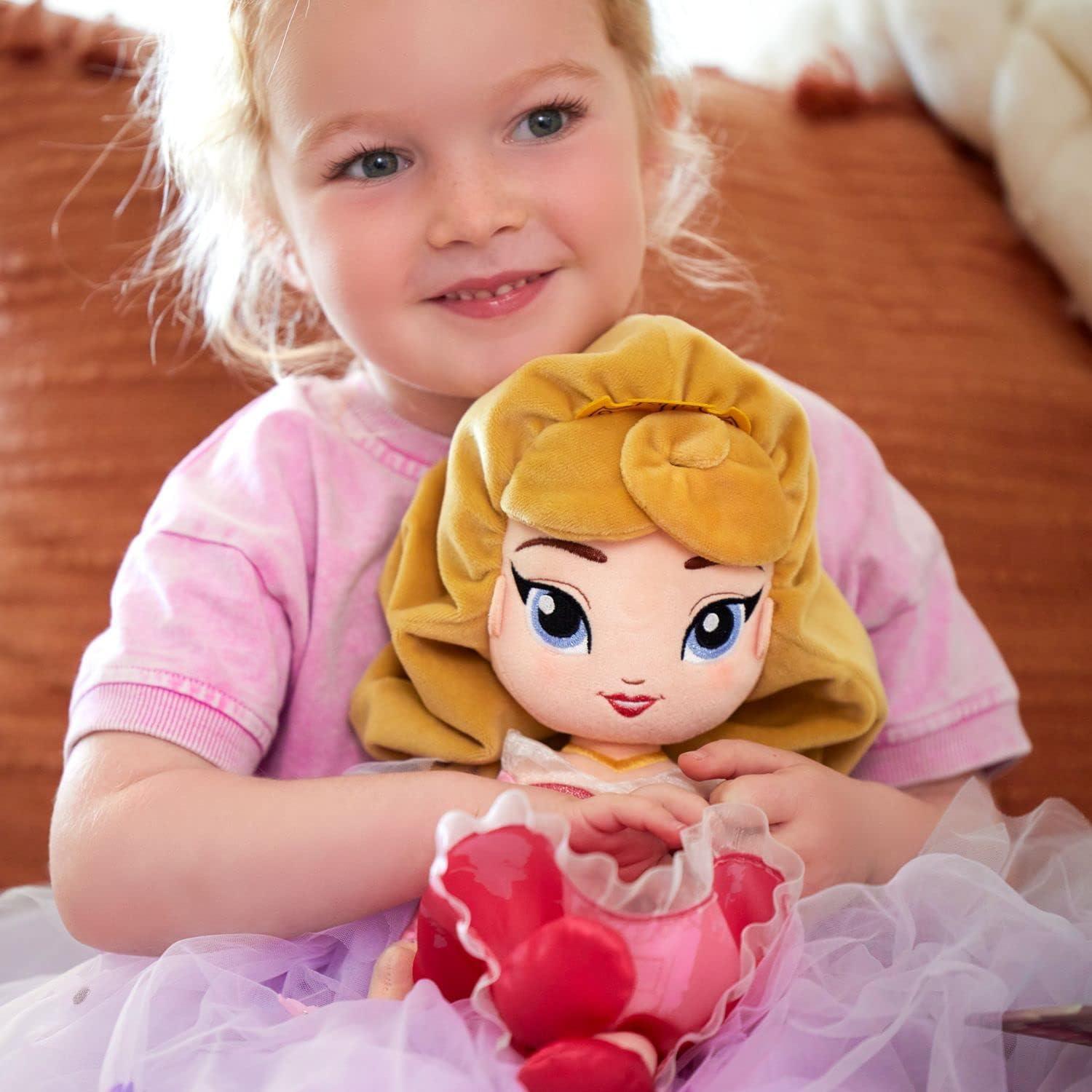 imageDISNEY STORE Official Princess Plush Doll Mulan Medium 14 Inches Soft Plushy with Embroidered Features Princess Toys for Girls Disney Dolls Stuffed Animals for GirlsAurora