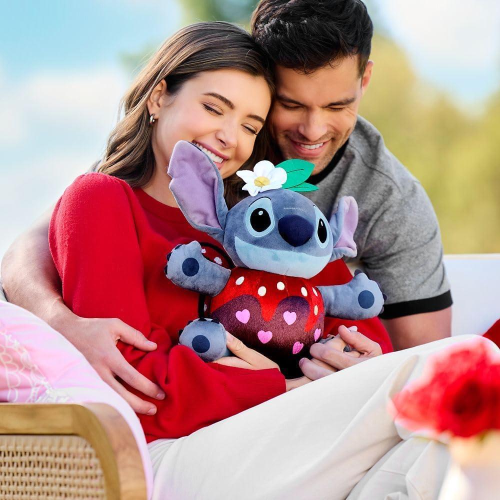 imageDISNEY STORE Official Stitch Valentines Day Plushie  Chocolate Dipped Strawberry Design Embroidered Features Super Soft Stuffed Animal  Inspired by Lilo ampamp Stitch